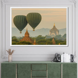 Hot Air Balloon over The Ancient Temples of Bagan - NicheCanvas