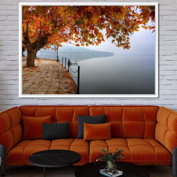 Lakeshore by Fall - NicheCanvas