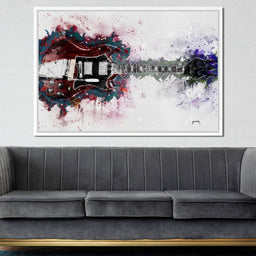 Angus Young's Red Guitar - Abraham Szomor - NicheCanvas