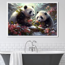 Winter Pandas - Neal Hackett - NicheCanvas