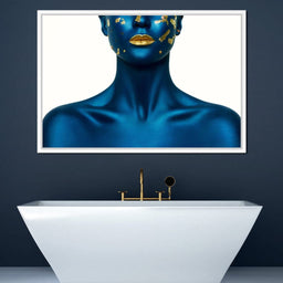 Blue Body Paint - NicheCanvas