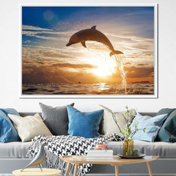 Leaping Dolphin - NicheCanvas