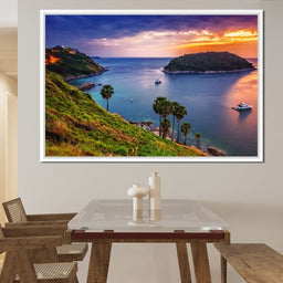 Boats Watching The Sunset - NicheCanvas