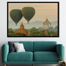 Hot Air Balloon over The Ancient Temples of Bagan - NicheCanvas