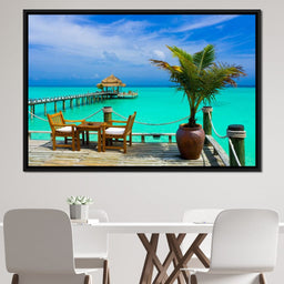 Coffee on the Beach - NicheCanvas