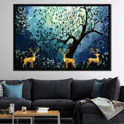 Golden Deer - NicheCanvas