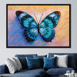Light Blue Butterfly - NicheCanvas