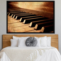 Vintage Piano Keys - NicheCanvas