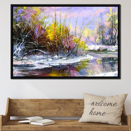 Winter Stream - NicheCanvas