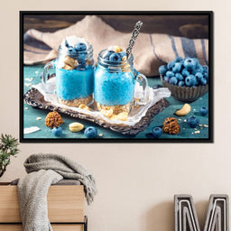 Chia Seeds & Blueberries Pudding - NicheCanvas