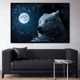 Wolf Full Moon - Milos Karanovic - NicheCanvas