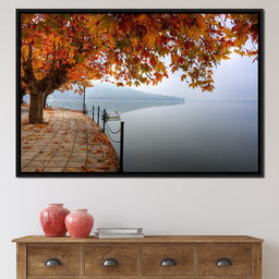 Lakeshore by Fall - NicheCanvas