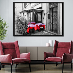 Red Tables In Rome - NicheCanvas