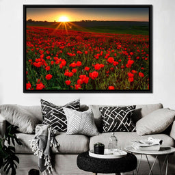 Red Poppies Field - NicheCanvas