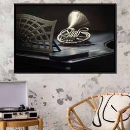 French Horn on the Grand Piano - NicheCanvas