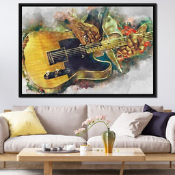 Keith Richards' Electric Guitar - Abraham Szomor - NicheCanvas
