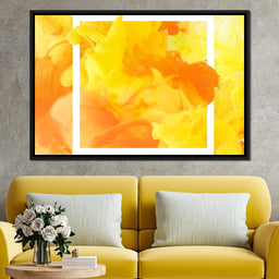 Yellow & Orange Smoke - NicheCanvas