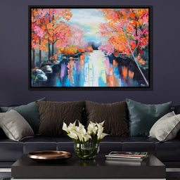 Autumn Stream Pastel - NicheCanvas