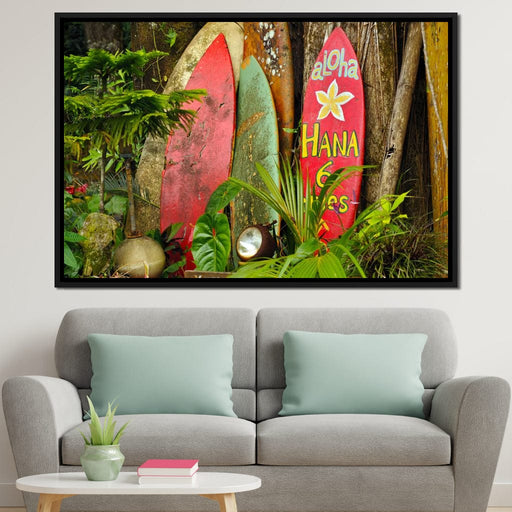 Surfboards in Hawaii Canvas Print