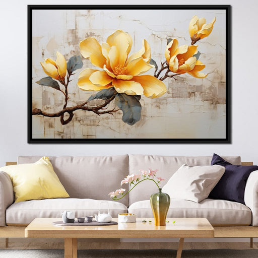 Yellow Magnolia Tree 2 - Wildrose Creations Canvas Print