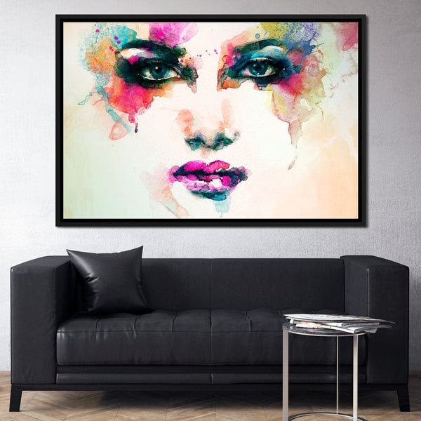 Watercolor Abstract Woman Portrait | NicheCanvas