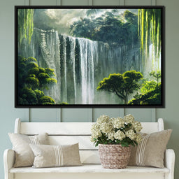 Waterfall in the Jungle - NicheCanvas