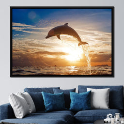 Leaping Dolphin - NicheCanvas