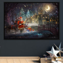 Santa Claus on Christmas Eve - NicheCanvas