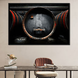 Traditional Wood Barrel - NicheCanvas