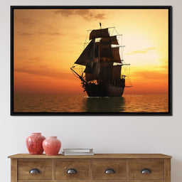 Old Ship At Sea - NicheCanvas