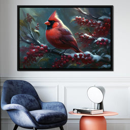 Winter Cardinal - Neal Hackett - NicheCanvas