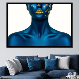 Blue Body Paint - NicheCanvas