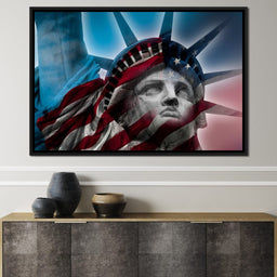 Patriotic Statue of Liberty - NicheCanvas