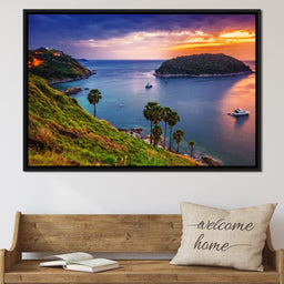 Boats Watching The Sunset - NicheCanvas