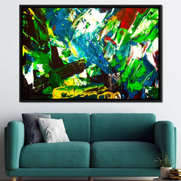 Abstract Emerald Splash - NicheCanvas