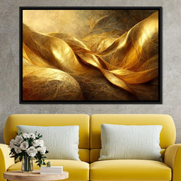 Abstract Golden Swirl - NicheCanvas