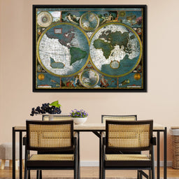 Ancient Historical Map of the World - NicheCanvas