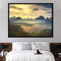 Morning Mist on Serenity Lake - NicheCanvas