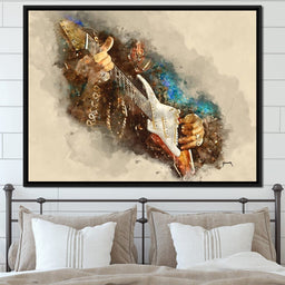 Jimmy Hendrix's Electric Guitar - Abraham Szomor - NicheCanvas