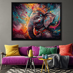 Ganesh Color Splash - NicheCanvas
