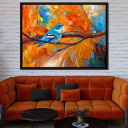 Blue Cerulean Warbler Bird - NicheCanvas