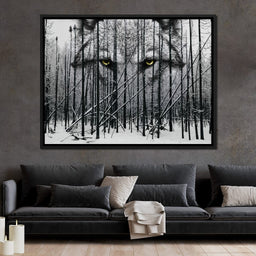 Wolf Winter Woods - Johanjjf - NicheCanvas