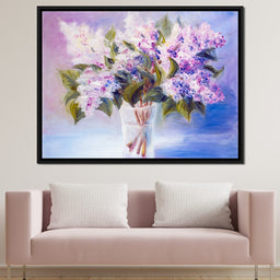 Lilacs in a Vase - NicheCanvas
