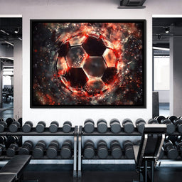 Burning Soccer Ball - NicheCanvas