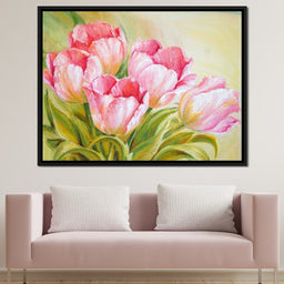 Pink Tulips - NicheCanvas