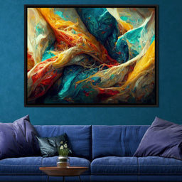 Abstract Colorful Waves - NicheCanvas