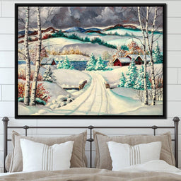 Rural Winter Landscape - NicheCanvas