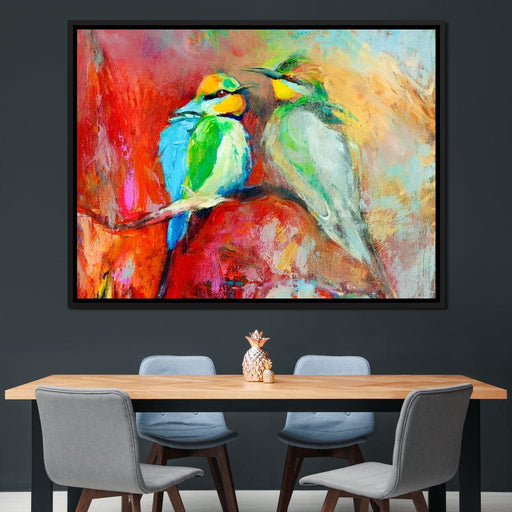Blue-Tailed Birds Canvas Print