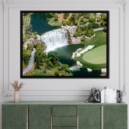 Waterfall on Golf Course - NicheCanvas