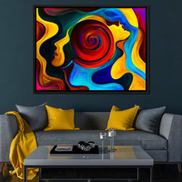 Red Swirl - NicheCanvas